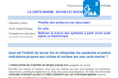 Carte marine Roches et rochers