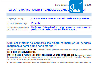Carte marine Amers et marques dangers maritimes